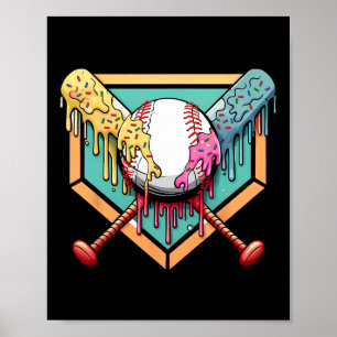 Bysebyll Drip Boys Home Plate Jugend Sport Respekt Poster