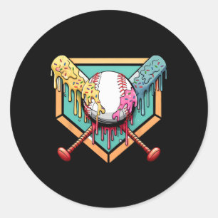 Bysebyll Drip Boys Home Plate Jugend Sport Respekt Runder Aufkleber