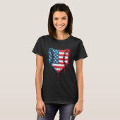 Bysebyll Drip Boys Kids Eiscreme Patriotisch Ameri T-Shirt (Vorne ganz)
