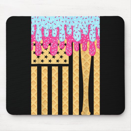 Bysebyll Drip Byt Boys Dripping Eiscreme Amerikani Mousepad (Vorne)