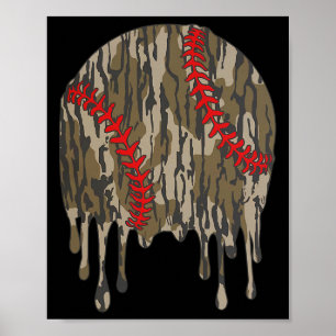 Bysebyll Drip Camo Jungen Sport Cool Game Day Poster