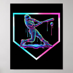 Bysebyll Drip Eiscreme Bysebyll Home Plate Jungen  Poster