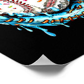Bysebyll Drip Eiscreme Streusel Bysebyll Handschuh Poster (Ecke)