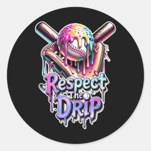 Bysebyll Drip Eiscreme tropft Respektiere den Trop Runder Aufkleber