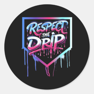 Bysebyll Drip Jungen Eiscreme-Drip Jugend Respekt  Runder Aufkleber