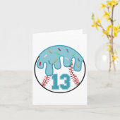 Bysebyll Dripping 13. Birthday 13 Year Old Boys Y Karte (Gelbe Blume)