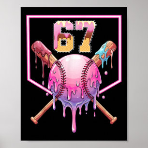 Bysebyll Eiscreme-Tropf Nummer 67 Spieler 67. Gebu Poster