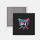 Bysebyll Eiscreme-Tropf Six Seven Gen-Alpha-Slang Magnet (Vorderseite/Rückseite)