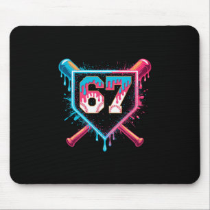 Bysebyll Eiscreme-Tropf Six Seven Gen Alpha-Slang Mousepad