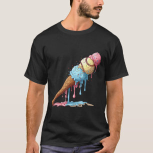 Bysebyll Eiscreme Wasserfarbe Liebhaber Eiscreme-K T-Shirt