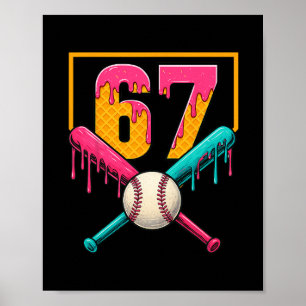 Bysebyll Eisdrip Nummer 67 Spieler 67. Geburtstag Poster