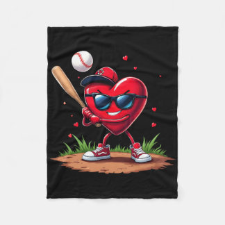 Bysebyll Heart Funny Valentine's Day Design Byseby Fleecedecke