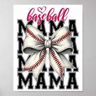 Bysebyll Mama Coquette Bow Game Day Bysebyll Mama Poster