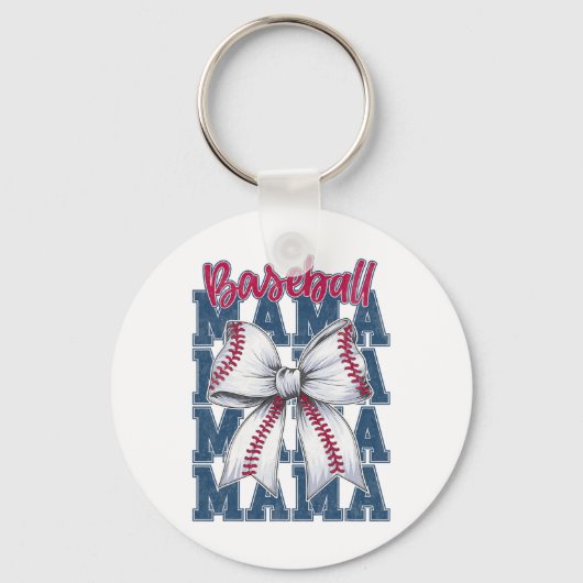 Bysebyll Mama Coquette Bow Game Day Bysebyll Mama  Schlüsselanhänger (Vorderseite)