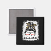 Bysebyll Mama Leopard Muttertag Frauen Mädchen Bys Magnet (Vorderseite/Rückseite)