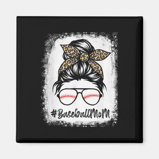 Bysebyll Mama Leopard Muttertag Frauen Mädchen Bys Magnet (Vorne)
