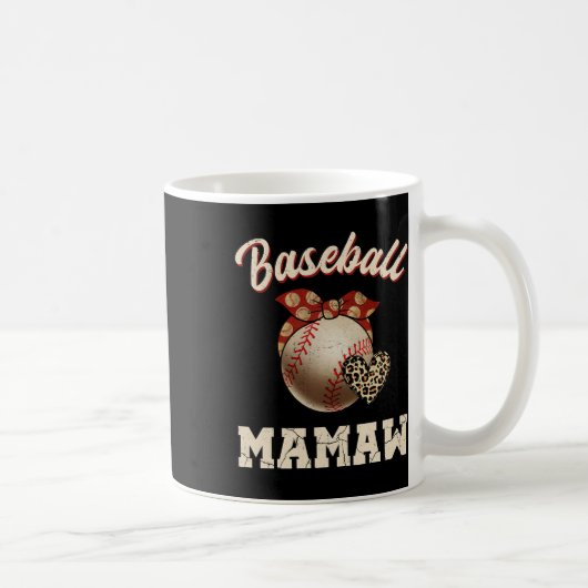 Bysebyll Mamaw Byndana Leopard Herz Fans Mutter Kaffeetasse (Rechts)