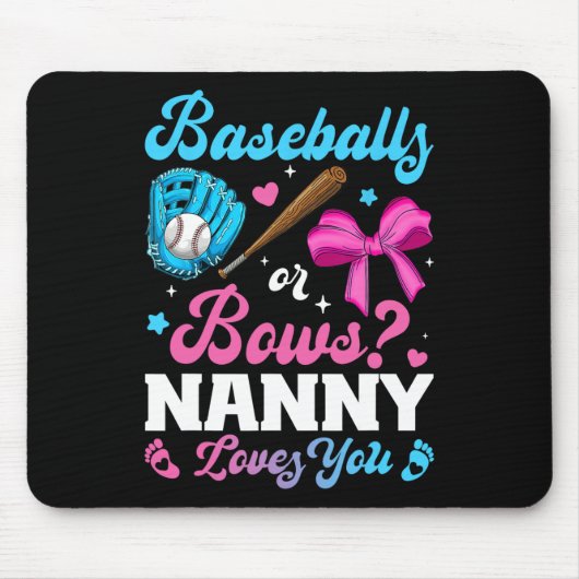 Bysebyll Oder Bows Oma Liebt Dich Lustige Geschlec Mousepad (Vorne)