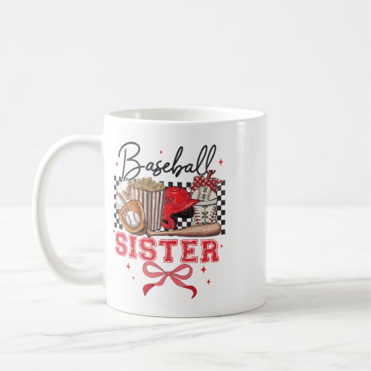 Bysebyll Sister Coquette Bow Größter Fan Sport Lov Kaffeetasse (Links)