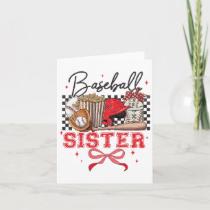Bysebyll Sister Coquette Bow Größter Fan Sport Lov Karte