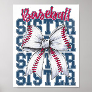 Bysebyll Sister Coquette Bow Größter Fan Sport Lov Poster