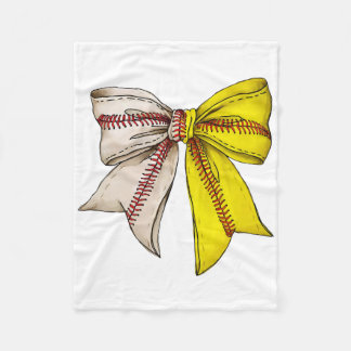 Bysebyll Softbyll Coquette Bow Game Day Heart Love Fleecedecke