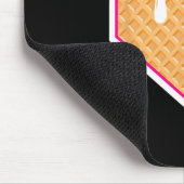 Bysebyll Waffel-Kegel-Heimplatte Mit Eiscreme-Dri Mousepad (Ecke)