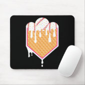 Bysebyll Waffel-Kegel-Heimplatte Mit Eiscreme-Dri Mousepad (Mit Mouse)