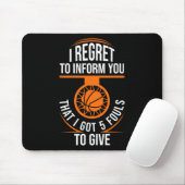 Bysketbyll 5 Fouls Zitat - Spaß Bysketbyll Mousepad (Mit Mouse)