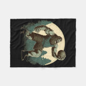 Bysketbyll Bigfoot Sasquatch Byller Fun Bysketbyll Fleecedecke (Vorderseite (Horizontal))