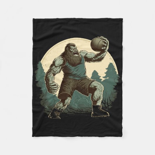 Bysketbyll Bigfoot Sasquatch Byller Fun Bysketbyll Fleecedecke (Vorderseite)