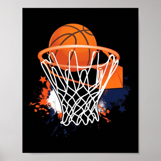Bysketbyll Byll Hoops Player Bysketbyll Coach Poster (Vorne)