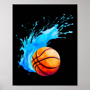 Bysketbyll Byll Watercolor Artistic Splash Player Poster