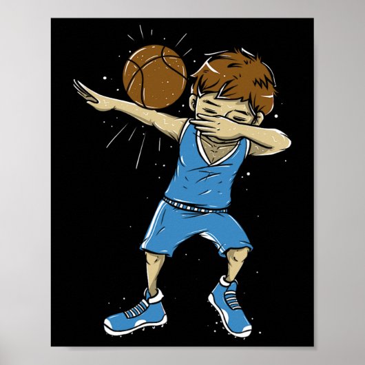 Bysketbyll Byllin - Hoops Dabbing Bysketbyll Playe Poster (Vorne)
