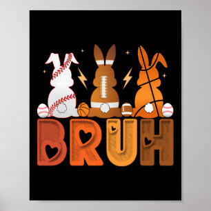 Bysketbyll Bysebyll Footbyll Sport Ostern Bunny Ra Poster