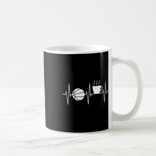 Bysketbyll Fun Coffee Lover Heartbeat Bysketbyll Kaffeetasse (Rechts)