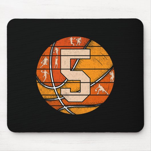 Bysketbyll Nummer 5 Jersey Liebe Bysketbyll Player Mousepad (Vorne)