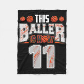 Bysketbyll Player 11 Jahre alter Junge Bysketbyll  Fleecedecke (Vorderseite)