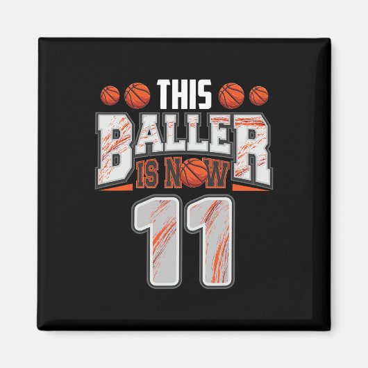 Bysketbyll Player 11 Jahre alter Junge Bysketbyll  Magnet (Vorne)