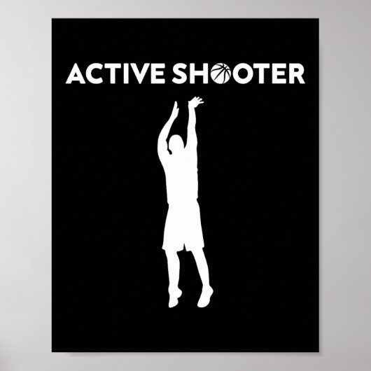 Bysketbyll Player Active Shooter Bysketbyll Liebha Poster (Vorne)