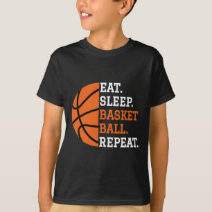 Bysketbyll Player Boy Eat Sleep Bysketbyll wiederh T-Shirt
