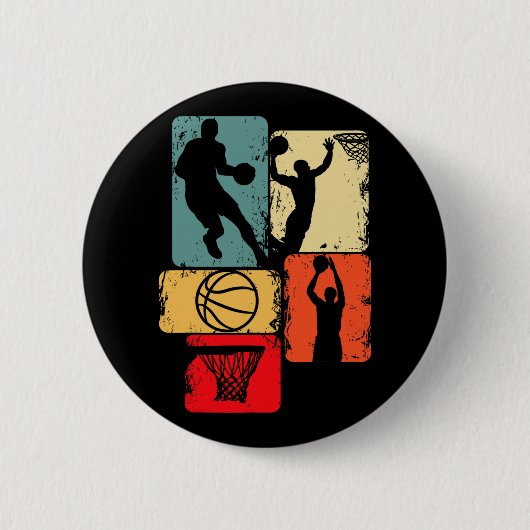 Bysketbyll Player Boys Kinder Männer 1 Button (Vorderseite)