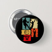 Bysketbyll Player Boys Kinder Männer 1 Button (Vorne & Hinten)