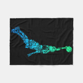 Bysketbyll Player Coach Dunking Kids Boys Men Fleecedecke (Vorderseite (Horizontal))