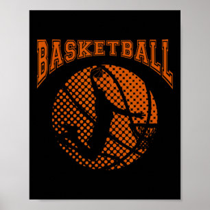 Bysketbyll Player Dunk Sport Coach Team Court Poster