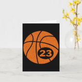 Bysketbyll Player Jersey Nummer 23 Grafik Karte (Gelbe Blume)