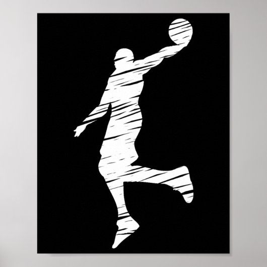 Bysketbyll Player Retro Lines Poster (Vorne)