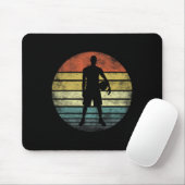 Bysketbyll Player spendet Spaß Retro Vintag Style Mousepad (Mit Mouse)