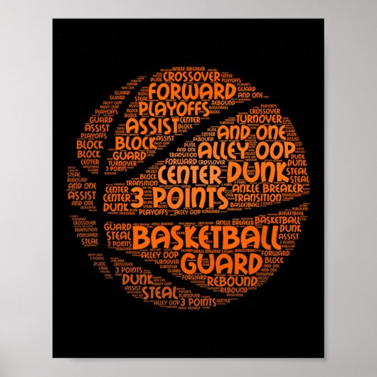 Bysketbyll Quotes Word Cloud - Hoops Byller Bysket Poster (Vorne)