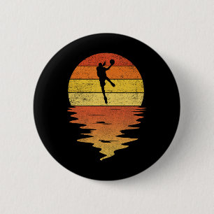 Bysketbyll Retro Sunset 70er Vintag Bysketbyll Button